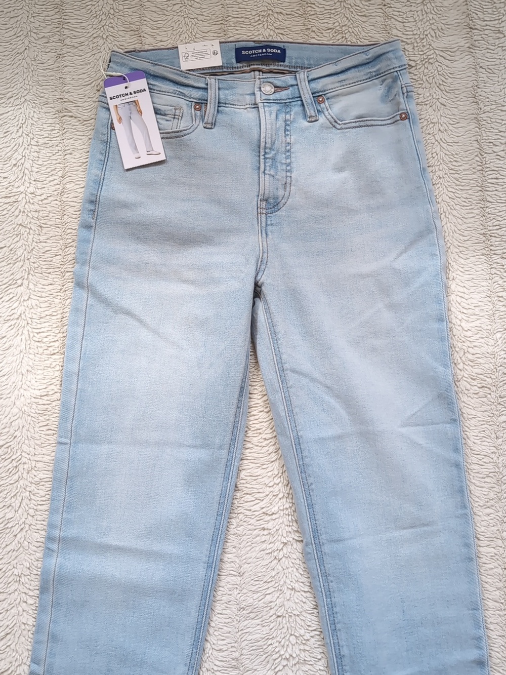 Scotch & Soda NWT High Rise Slim Jeans Women's 4 Light Blue